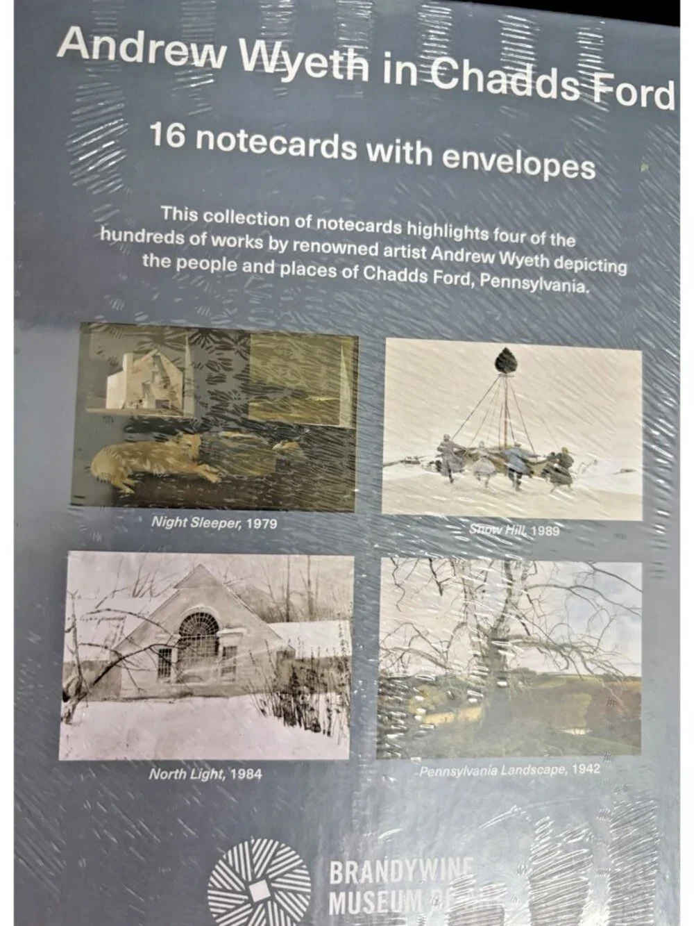 Andrew Wyeth Boxed Set 16 Notecards Envelopes Brandywine Museum Chadds Ford NOS